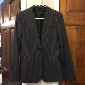 Charcoal Gray Pinstripe Blazer